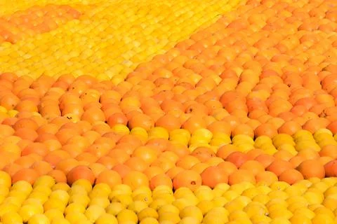 Pattern of lemons and oranges citrus fruit Stock Photos