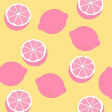 Pattern with lemons. Bright summer design. lemon background texture Stock Illustration
