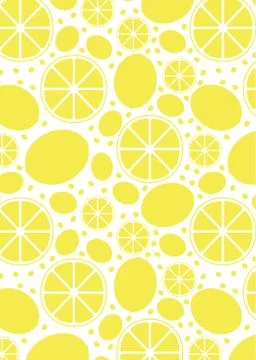 PATTERN with lemons. Juicy yellow Stock Illustration