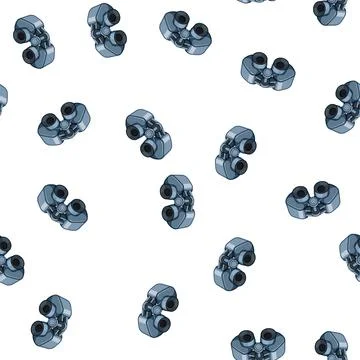 Pattern lens binoculars cartoon vector Stock Illustration