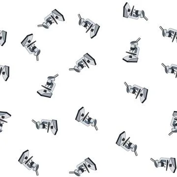 Pattern lens microscope cartoon vector Stock Illustration