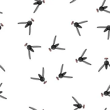 Pattern lens tripod camera cartoon vector Stock Illustration