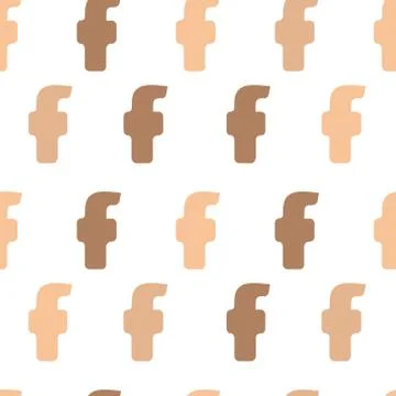 Pattern with letters f of coffee colors Illustrazione stock