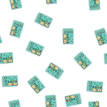 Pattern levers retro control panel cartoon vector Stock Illustration