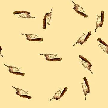 Pattern licorice food aromatic sketch hand drawn 库存插图