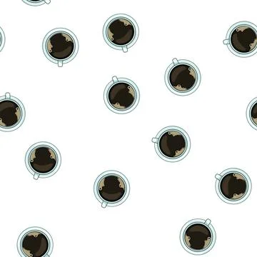 Pattern lid coffee cup top cartoon vector Stock Illustration