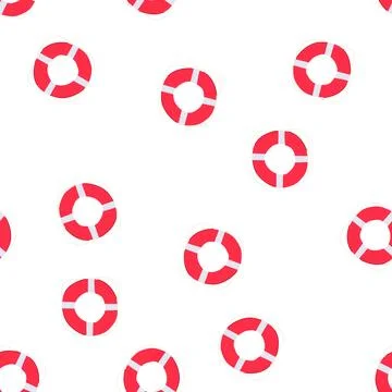 Pattern lifesaver lifebuoy cartoon vector Stock Illustration