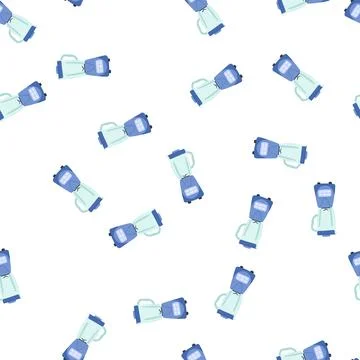 Pattern lifestyle blender cartoon vector Stock Illustration