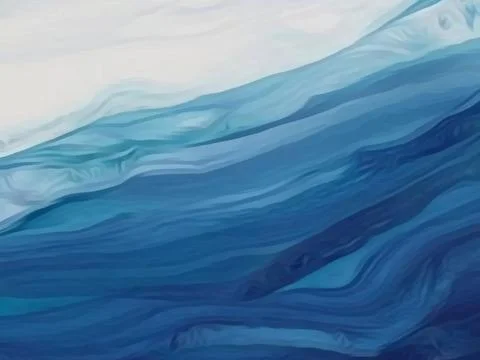 Pattern of light and dark blue waves as a background Stockillustratie