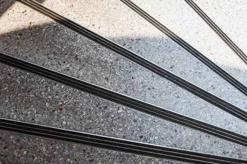 Pattern of light and shadow on the concrete spiral staircase, Background Foto stock