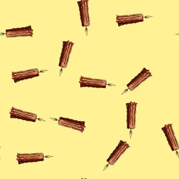 Pattern light candle sketch hand drawn Stock Illustration