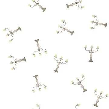 Pattern light candlestick vintage cartoon vector Stock Illustration