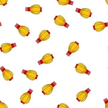 Pattern light chinese lamp cartoon vector Stock Illustration
