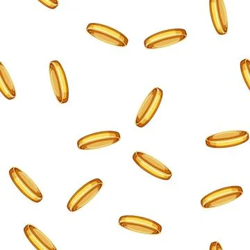 Pattern light golden ring cartoon vector Illustrazione stock