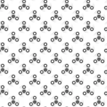 A pattern of light gray spinners. A modern anti-stress toy in a flat style... 库存插图