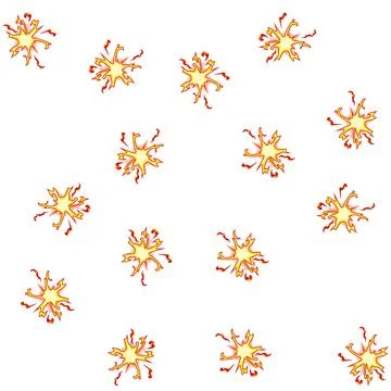 Pattern light impact vfx cartoon vector イラスト素材