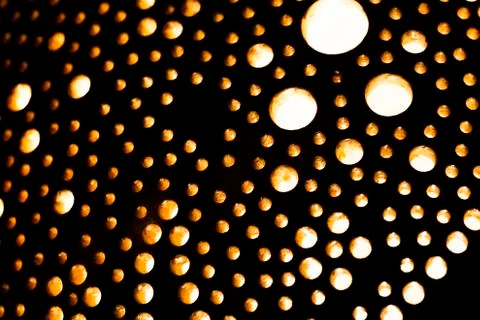 Pattern of light lamp built with pumpkins Foto stock