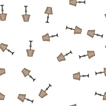 Pattern light lamp table cartoon vector Stock Illustration