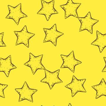 Pattern light star sketch hand drawn Stock Illustration