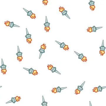 Pattern light torch fire cartoon vector 스톡 일러스트