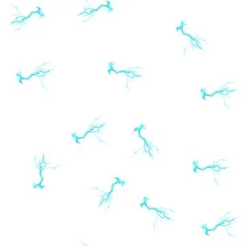 Pattern lightning bolt striking ground showing electrical energy discharge Stock Illustration