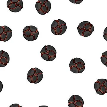 Pattern lightning fire ball cartoon vector Illustrazione stock