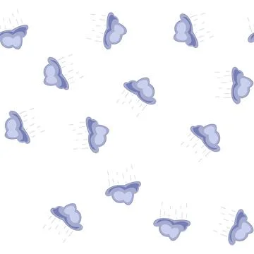 Pattern lightning rain cloud cartoon vector Stock Illustration