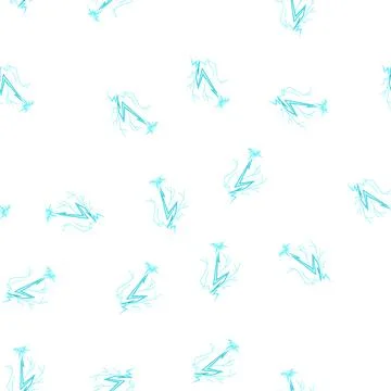 Pattern lightning strike impacting ground creating explosive energy Stock Illustration
