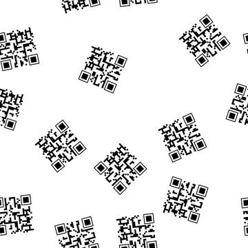 Pattern lights qr code label cartoon vector Stock Illustration