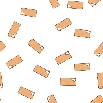 Pattern lightweight cork phone case cartoon vector Ilustração Stock