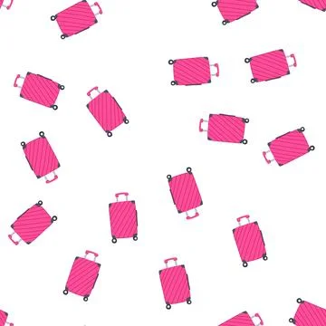 Pattern lightweight hard shell suitcase cartoon vector イラスト素材