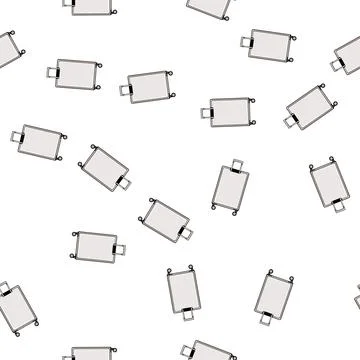 Pattern lightweight hard shell suitcase cartoon vector 库存插图
