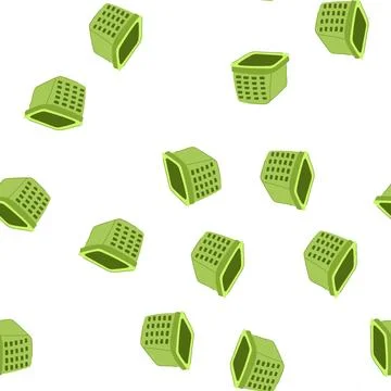 Pattern lightweight laundry basket plastic cartoon vector Stock Illustration