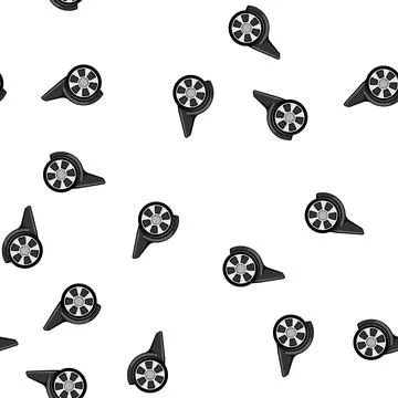 Pattern lightweight luggage wheels cartoon vector Ilustração Stock