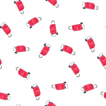 Pattern lightweight trolley bag cartoon vector Stock Illustration