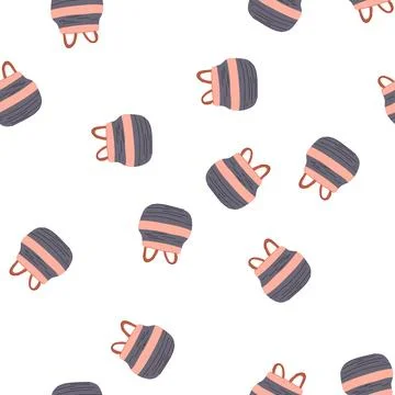 Pattern lightweight wicker laundry basket cartoon vector Stock Illustration
