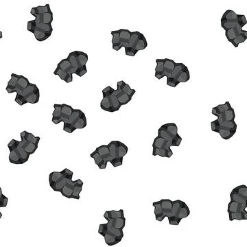 Pattern lignite coal ore cartoon vector Stock Illustration