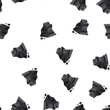 Pattern lignite coal ore cartoon vector Stock Illustration
