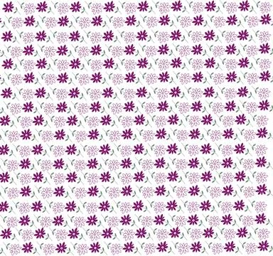 Pattern with lilac flowers Stock Illustration
