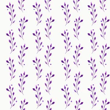 Pattern lilac Rowan leaf on a white background 스톡 일러스트