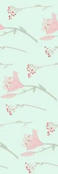 Pattern with lillies Illustrazione stock