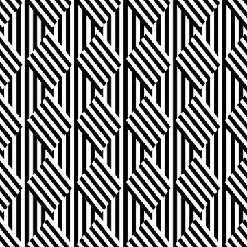 Pattern with line black and white zigzag Stock Illustration