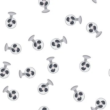 Pattern line desk fan cartoon vector Stock Illustration