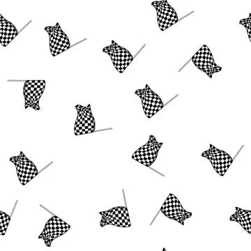 Pattern line finish flag cartoon vector Stock Illustration