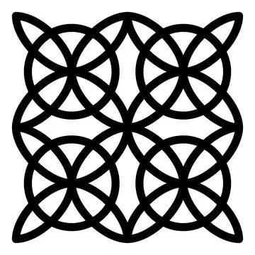 Pattern line icon isolated on white background Stock Illustration