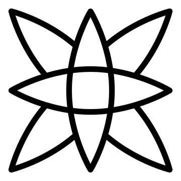 Pattern line icon isolated on white background Stock Illustration