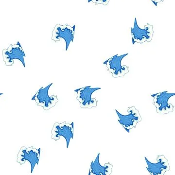 Pattern line ocean waves cartoon vector Illustrazione stock