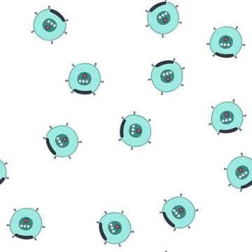 Pattern line robot vacuum cleaner cartoon vector Stock Illustration