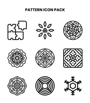 Pattern Line Scalable Icons Pack Ilustración de archivo