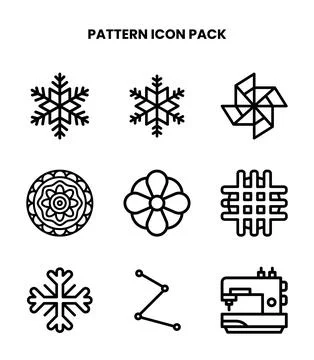 Pattern Line Scalable Icons Pack Stock Illustration